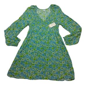 BP Dress Size S Blue Green Floral